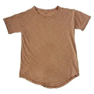 Madewell Striped Rust Women’s T-Shirt Size XS